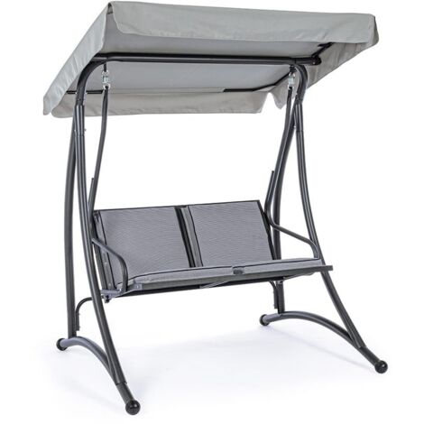 Balancelle 2 places 145x120x185 cm en acier anthracite - ALEXY