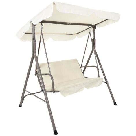 Balancelle beige en métal