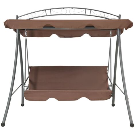 Balancelle convertible d'extérieur avec auvent Café CFW18607