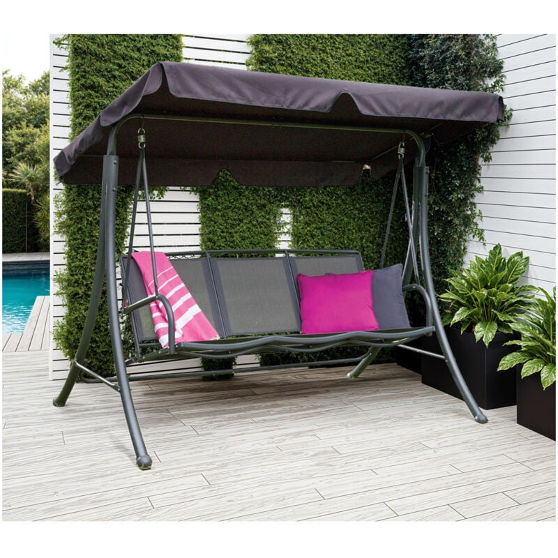 Siesta - Balancelle de jardin - Acier - Gris Anthracite