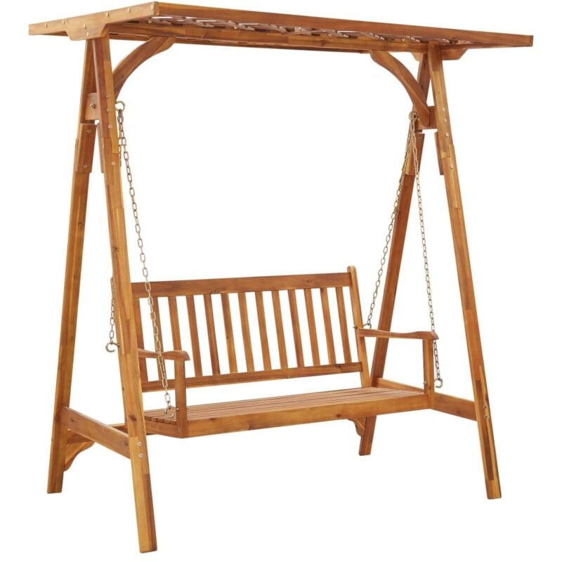 Balancelle de jardin avec treillis Bois d'acacia solide