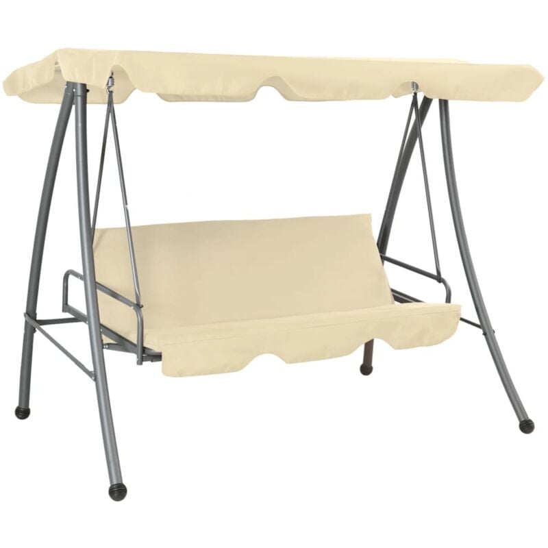 Balancelle de jardin, balançoire de jardin, Chaise de jardin avec auvent Blanc sable CON8105 design in