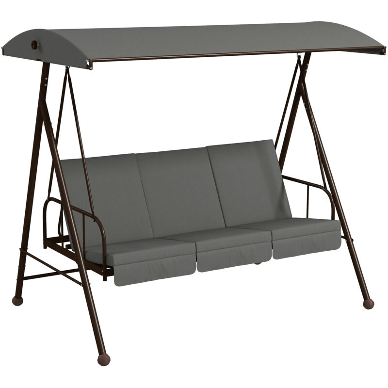 Balancelle de jardin convertible sophia grise