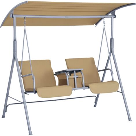 Balancelle design de jardin 2 places acier polyester