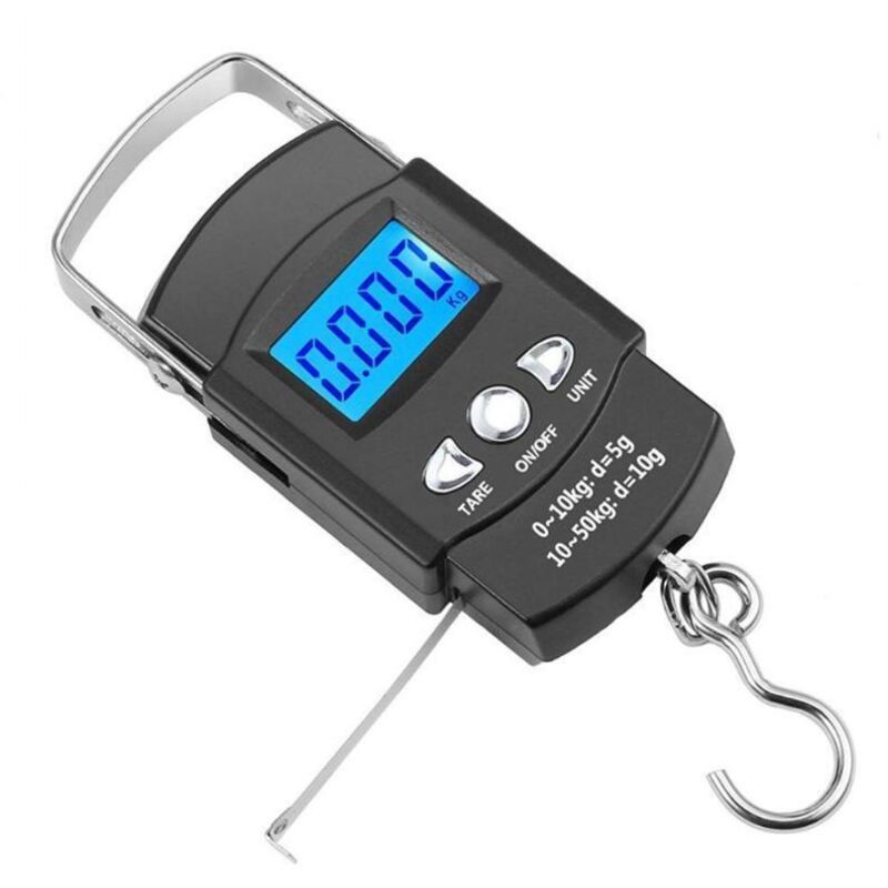 Balances à bagages balances de poisson de voyage portables 110Ib / 50kg écran LCD rétro-éclairé balances