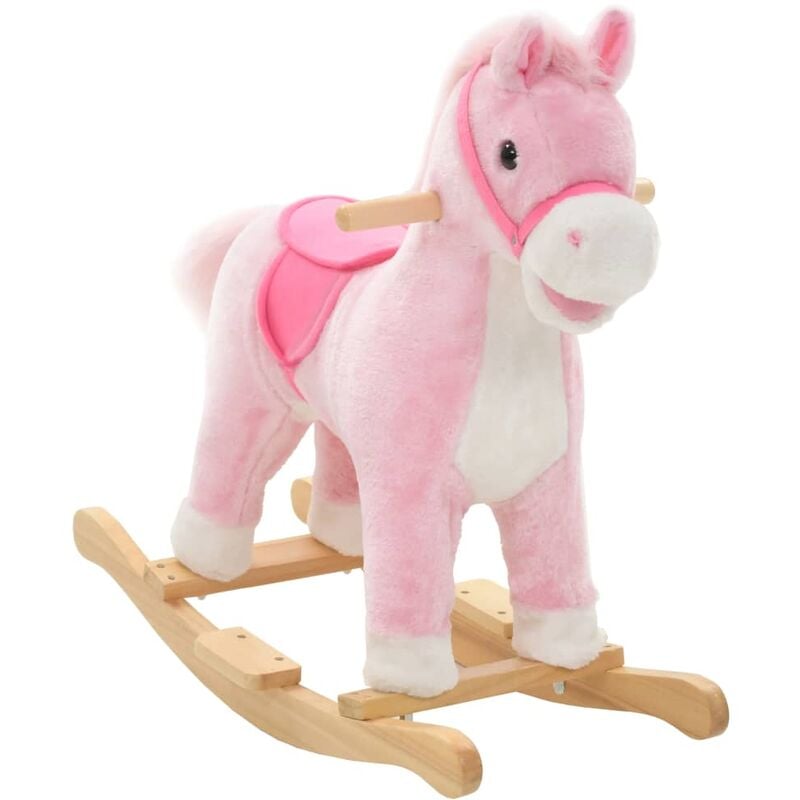 

Balancin de caballito de peluche 65x32x58 cm rosa