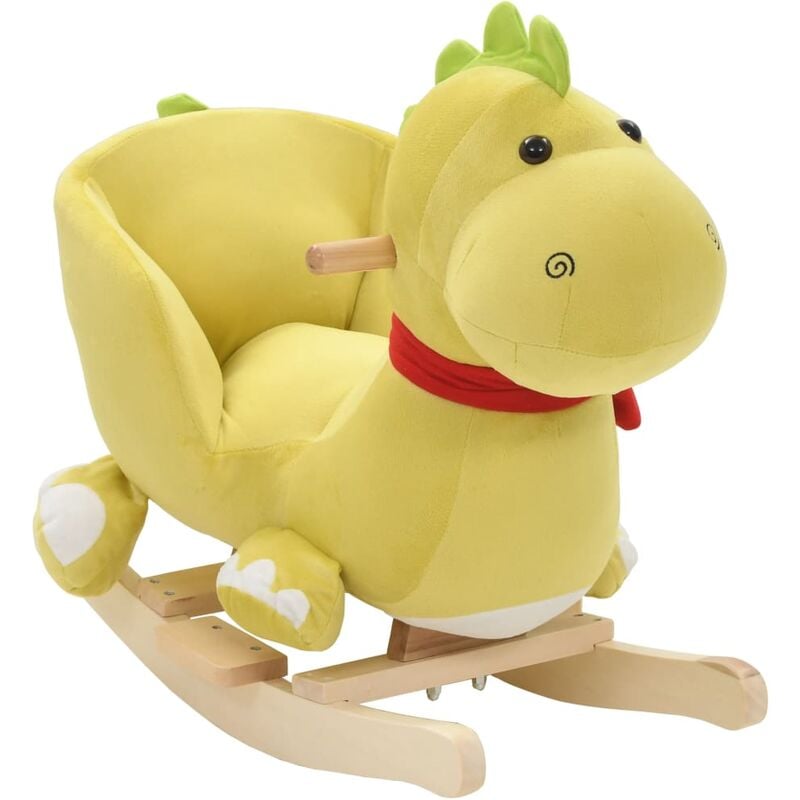 

Balancín de dragón de peluche con respaldo 60x32x53 cm lima