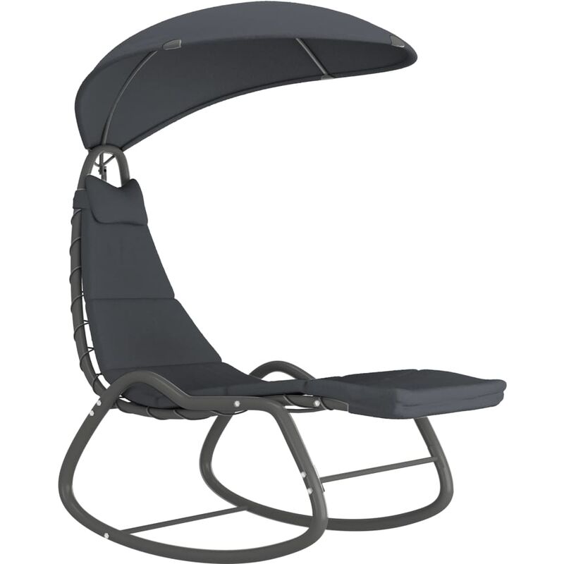 

Balancin de jardin tela gris 160x80x195 cm