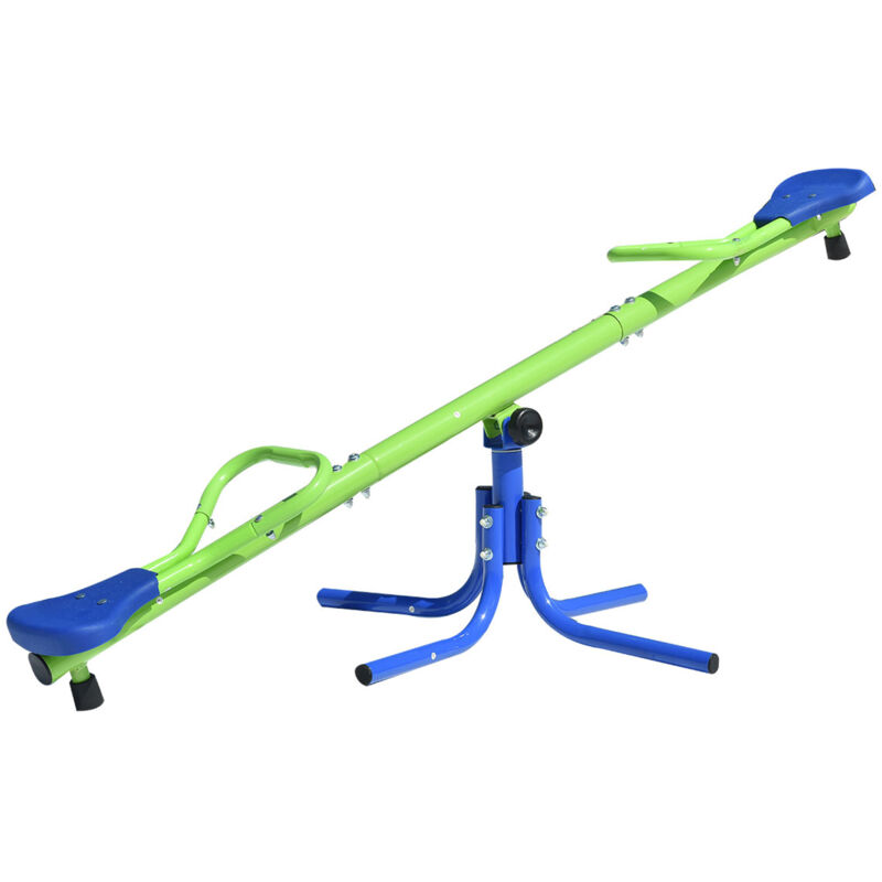 

Balancín Infantil de Metal para Exterior Up & Down Outdoor Toys 151x33x56 cm Azul y Verde 3-8 Años