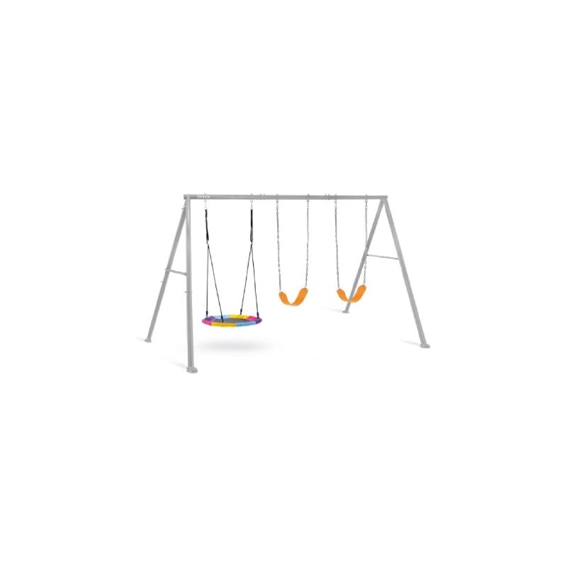 Intex - Balancoire a' bascule 44134 3 niveaux avec structure en acier gris 343x235x200 cm. ide'al pour les 3-10 ans