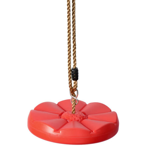 Balançoire à disque extérieur intérieur en plastique siège rouge corde arbre singe