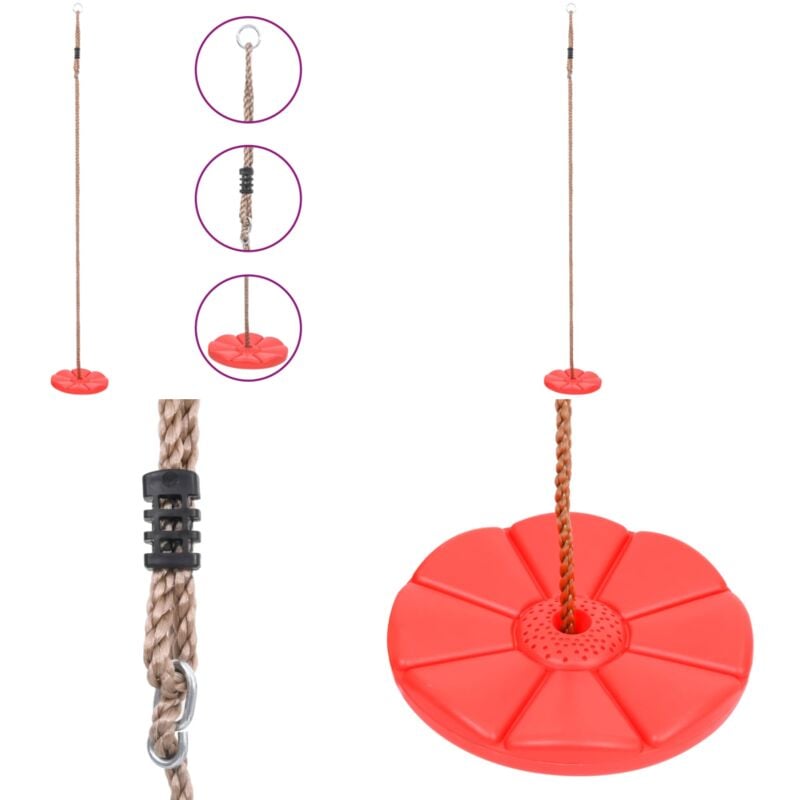 Balançoire à plaque 200 cm Rouge - balançoire à plaque - balançoires à plaque - Home & Living - Rouge