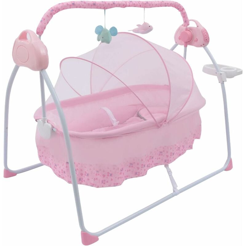 Balançoire automatique pour bébé, berceau, balançoire électrique automatique pour bébé, balançoire, Bluetooth, musique MP3, berceau pour bébé avec