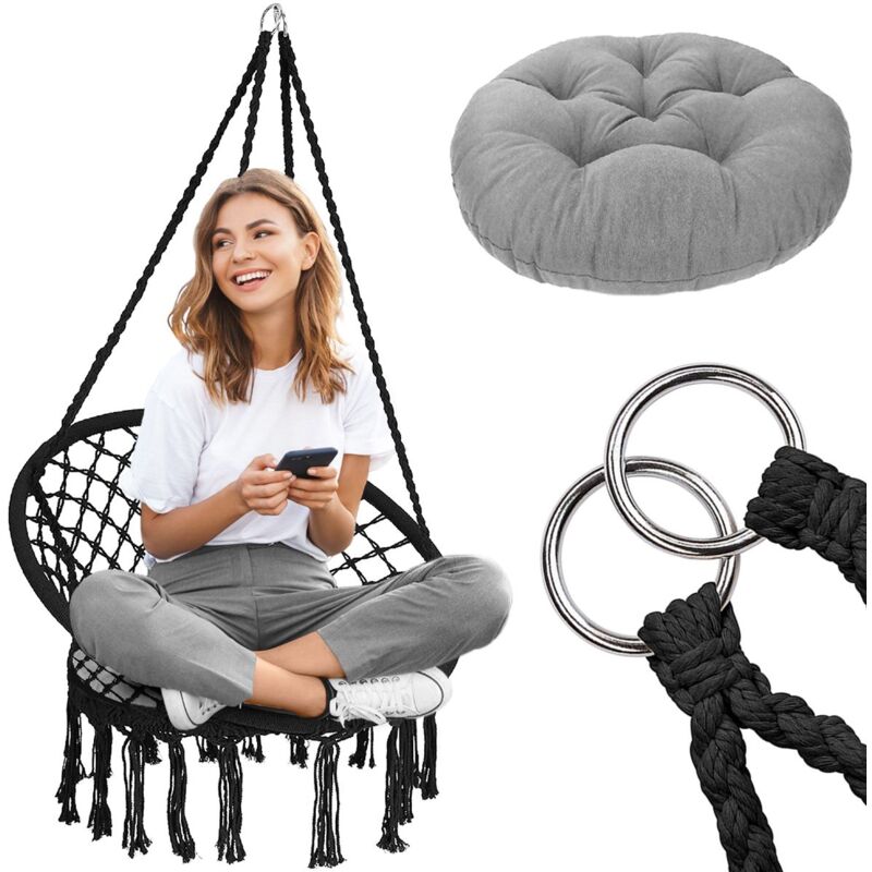 Balançoire circulaire avec coussin 490129A