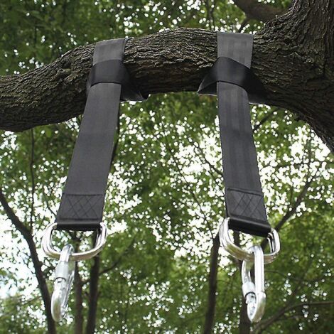 Balançoire d'arbre avec mousqueton en alliage de zinc et kit de suspension ---