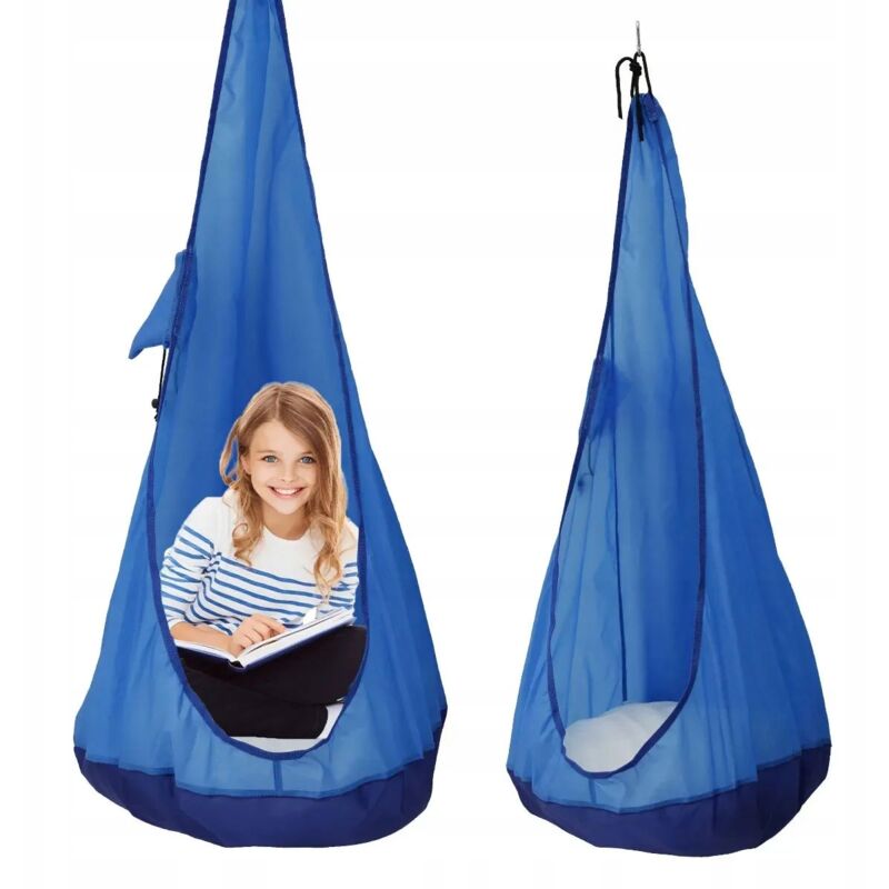 Balançoire De Jardin Cocoon Pour Enfants Chaise Suspendu Pour Chambre Bleu