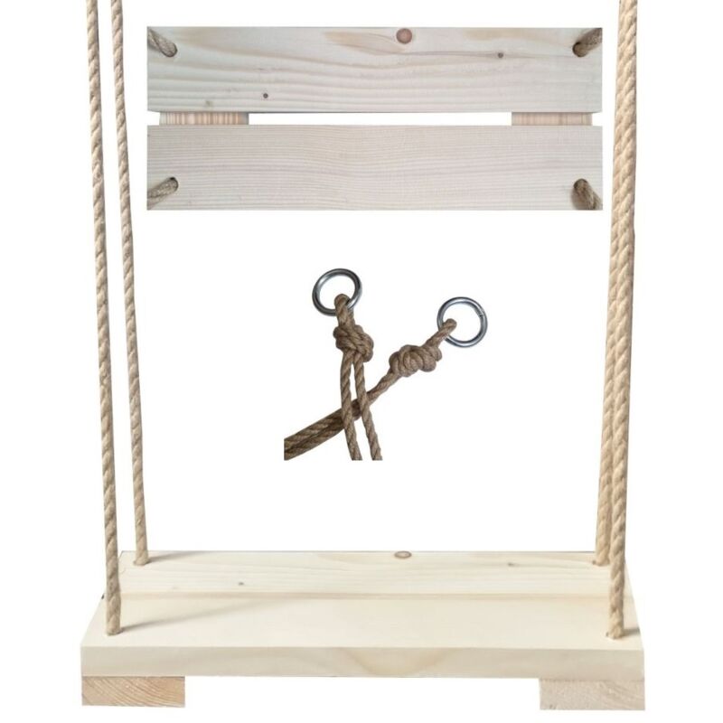 Balançoire De Jardin En Bois Réglable Pour Enfants