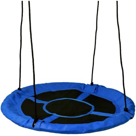 Balançoire de jardin nid de cigogne ROMEK bleue 100 cm