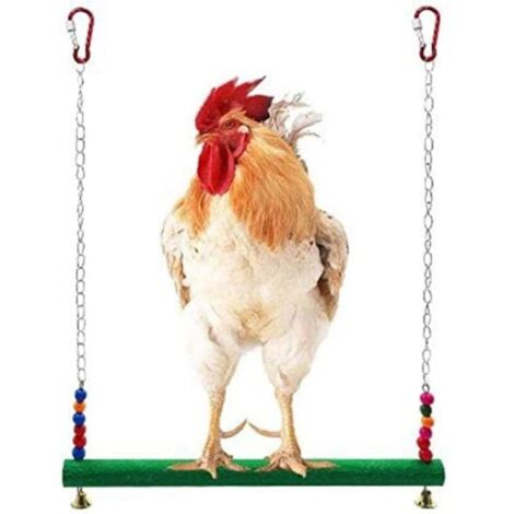 Balançoire de poulet - Jouets pour poules - Jouet pour poules - Oiseaux, perroquet, ara, poules - Échelle de balançoire - Pour poules et perroquets