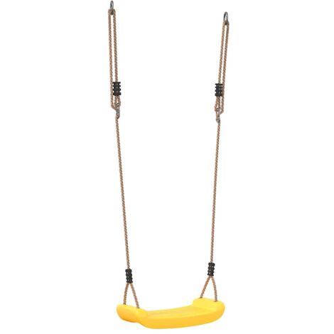 Balançoire d'extérieur d'enfants simple et corde réglable jaune CFW49817