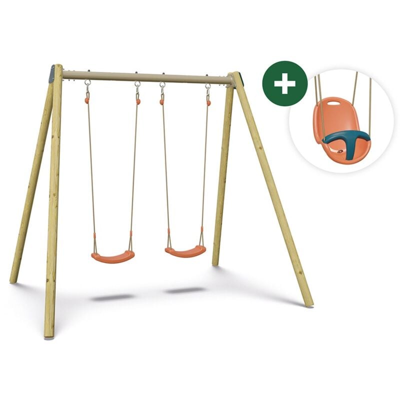 Trigano - Balançoire double Techwood Harmonie doublo - Aléo by