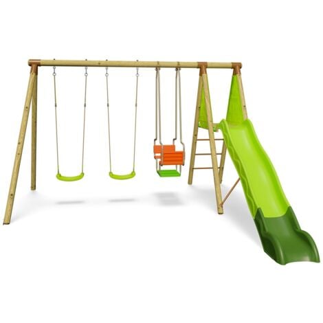 Balançoire en bois 2,30 m Topwood PUNJI - 5 enfants