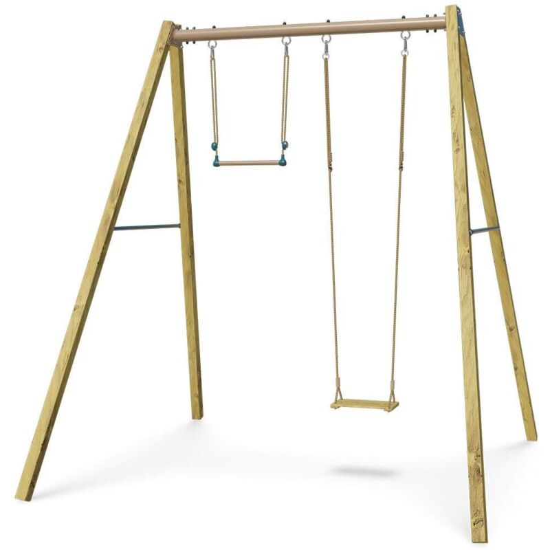 Balançoire en bois poutre métal 3 m Adulte WALTER 2 - 2 personnes
