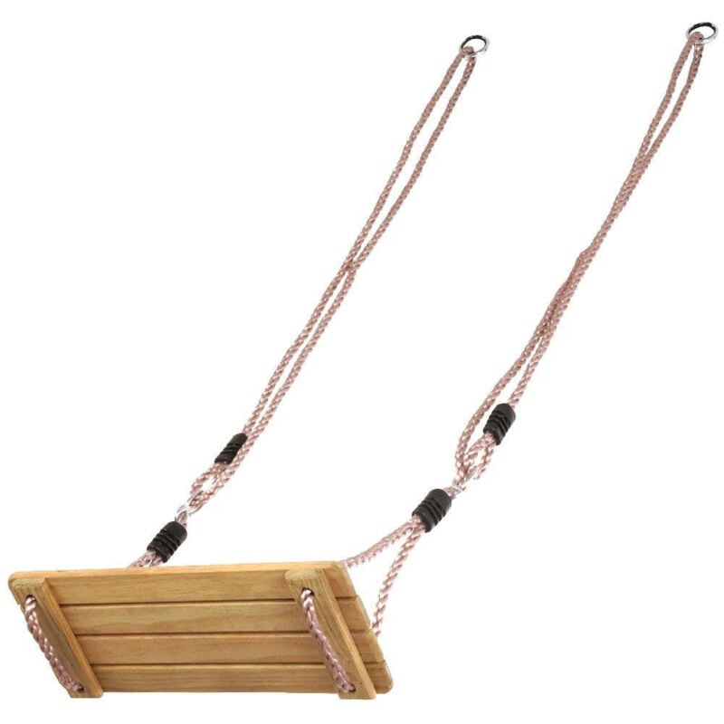 Balançoire bébé WOOD avec assise en bois 40 x 16 cm