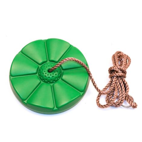 Balançoire en plastique robuste avec corde en PE pour enfants, équipement de jeu extérieur vert