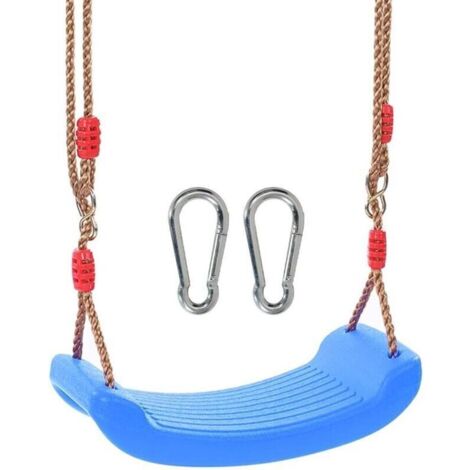 Balançoire Enfant Exterieur - Corde Balancoire, Assise Balancoire - Hauteur - Réglable - Antidérapant-(Bleu)