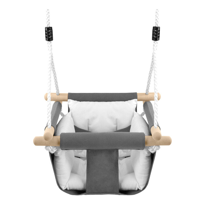 Balancoire Enfant Exterieur Jardin en Bois Accessoire Interieur Tissu Siege Fait Main Balançoire pour Bébé