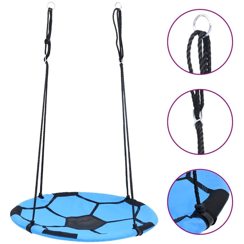 Altalena A Nido Con Trama A Pallone Da Calcio 100 Cm - Vidaxl