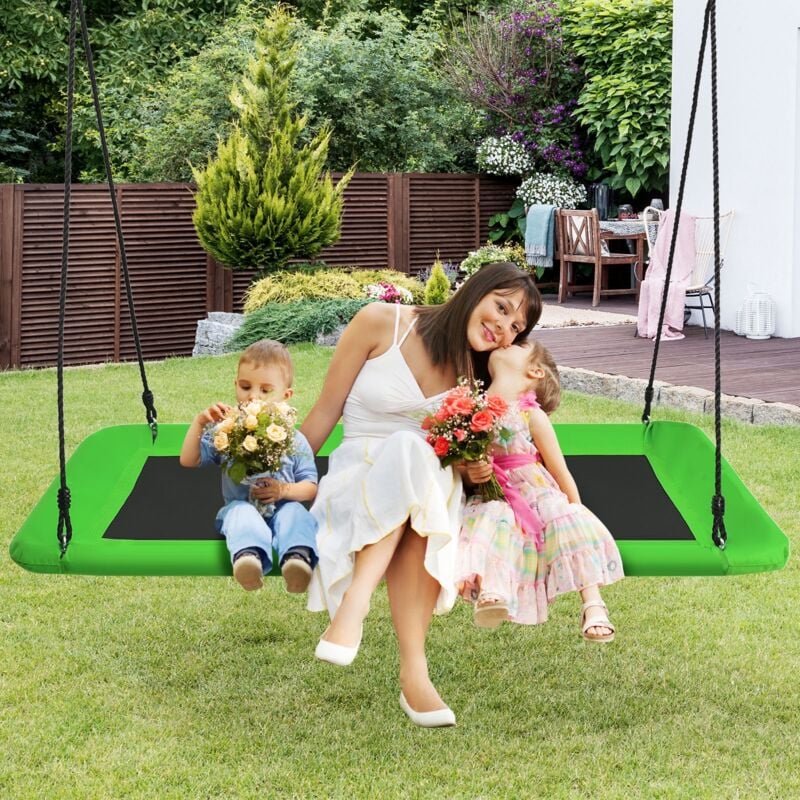 Maisonchic - Balançoire Plate-forme Tissu Oxford Cordes Réglables 100-180CM Poids 315KG Vert CWXT1290 design in
