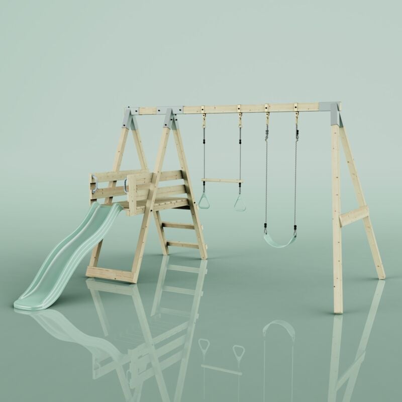 Polarplay - Balançoire Mésange bleue Vert 291 x 391 cm