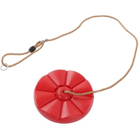 Balançoire pour enfants avec corde d'escalade et plateformes, siège de balançoire en forme de disque, balançoire d'extérieur et d'intérieur pour garçons et filles