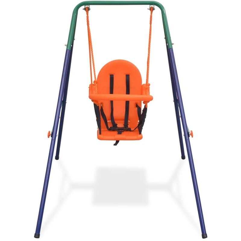 Balançoire pour enfants avec harnais de sécurité Orange - Inlife