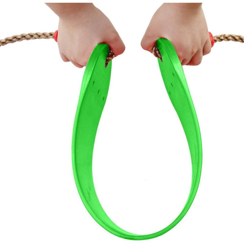 Balançoire pour Enfants Siège avec Corde Matériau EVA Flexible 66x14cm Max Charge 150kg (Vert)