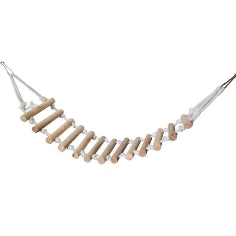 Balançoire pour oiseaux, support en bois, perchoir, jouet, pont en corde, échelle pour petits oiseaux