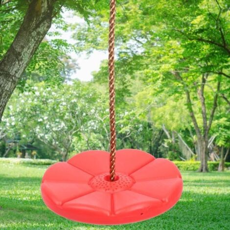 Balançoire - SALUTUYA - Disque suspendu - Plastique - Rouge - 28 x 3.8 cm