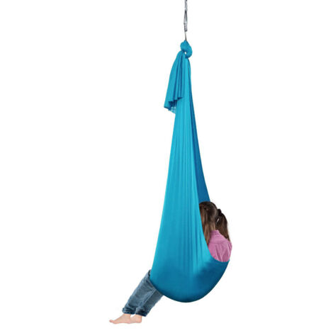 Balançoire sensorielle, balançoire thérapeutique pour enfants et adultes, hamac pour enfants autistes, bleu ciel, 1 x 2,8 m