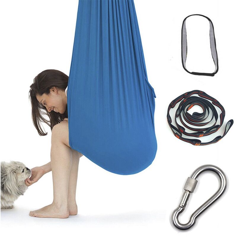 Balançoire sensorielle thérapeutique pour enfants et adultes, lac bleu, 100280CM