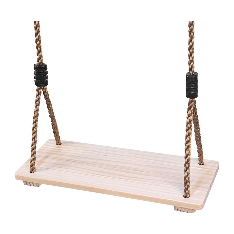Balançoires en bois pour enfants et adultes, sièges de balançoire en bois réglables, balançoires extérieures, aires de jeux intérieures et