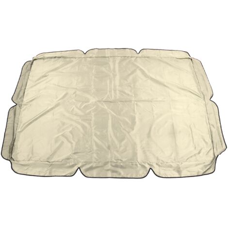 Balanoire extérieure auvent jardin cour chaise berante étanche couverture anti-poussière 210D enduit d'argent tissu Oxford balcon balanoire auvent beige