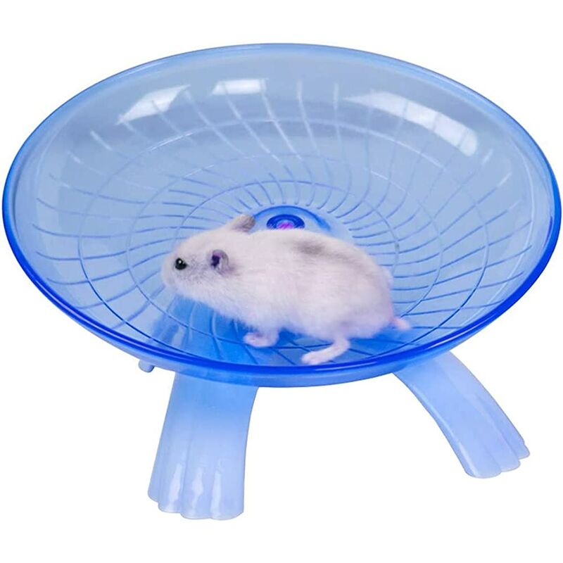 Balançoire pour petits animaux, roue d'exercice pour hamster, rat, gerbille, cochon d'Inde, Chipmunk, souris et perruche (Bleu)