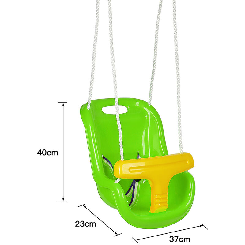 Wyctin - Hofuton Balançoire en plastique, pour bébé/tout-petits, aire de jeux, vert