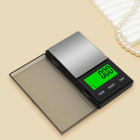 Balanza de bolsillo portátil miniatura de alta precisión, balanza de precisión para joyería de 0,01 g, balanza electrónica de precisión.