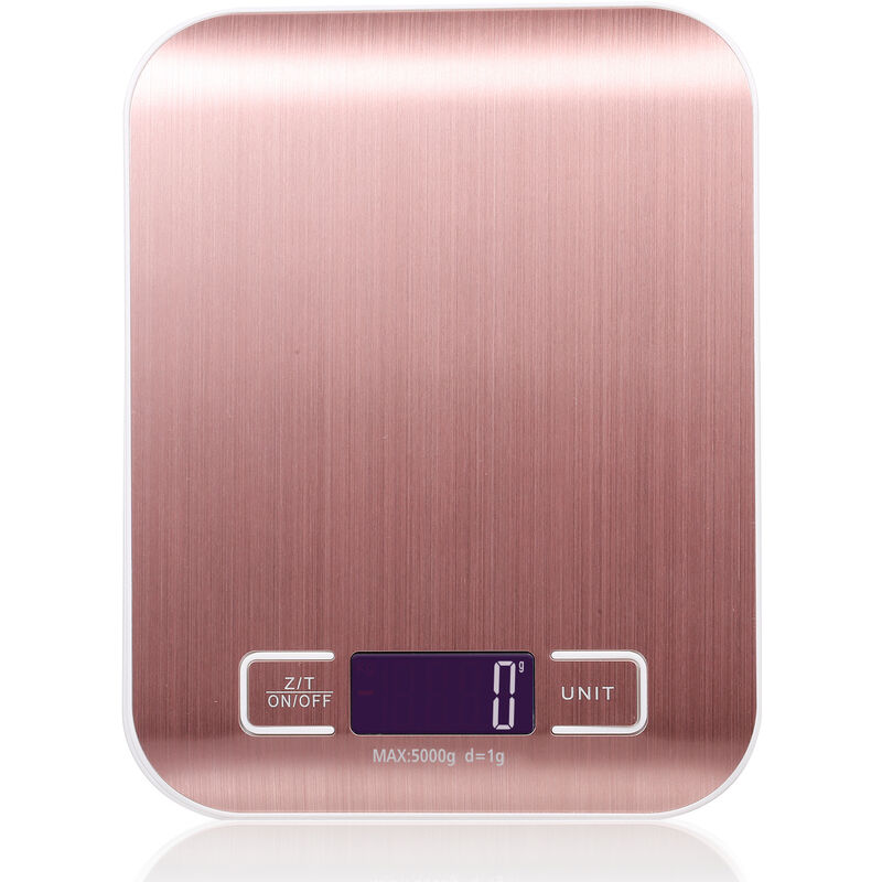 

Bascula de cocina Bascula digital para alimentos,Rango de funcionamiento con bateria de oro rosa 5 kg