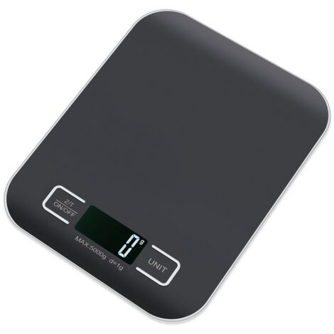 Balanza de cocina digital, 10 kg/1 g, recargable por USB, con pantalla LCD y función de tara, balanza de cocina profesional, balanza multifuncional con cable de carga.