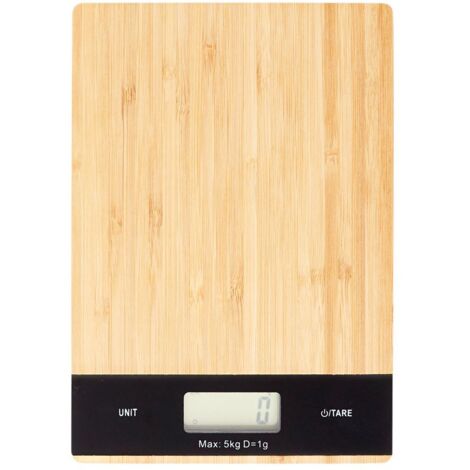 Balanza de cocina electrónica de precisión con pantalla LCD, 5000 g, color plata.