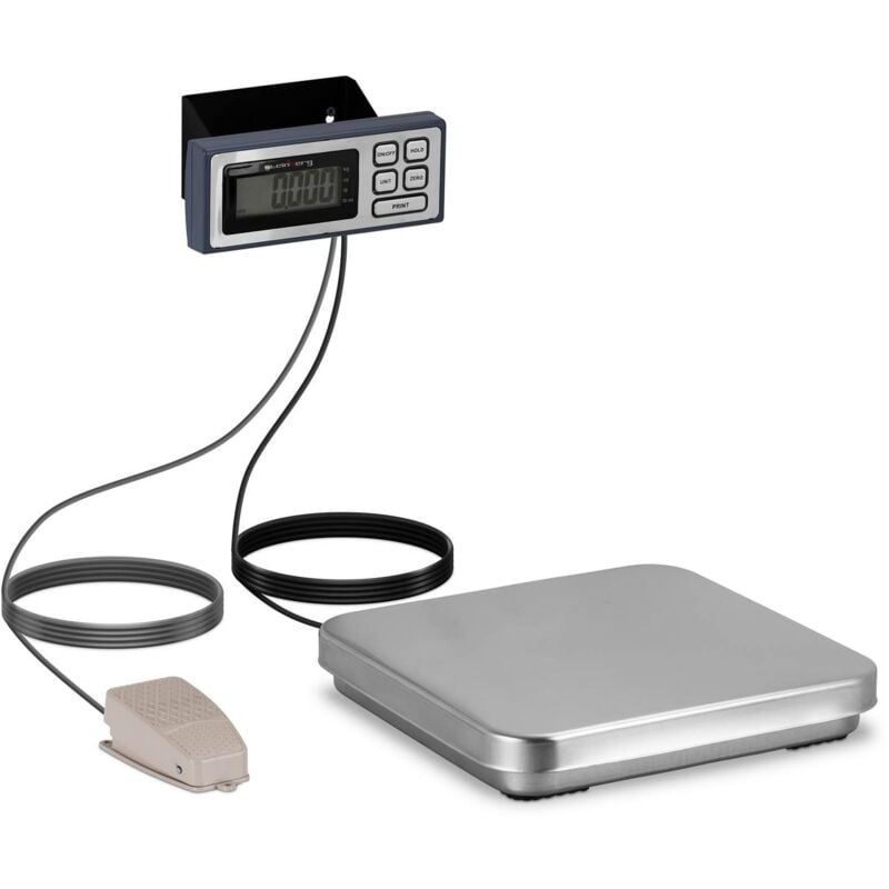 Balanza de mesa digital - pedal - 10 kg / 2 g - 320 x 310 mm - LCD